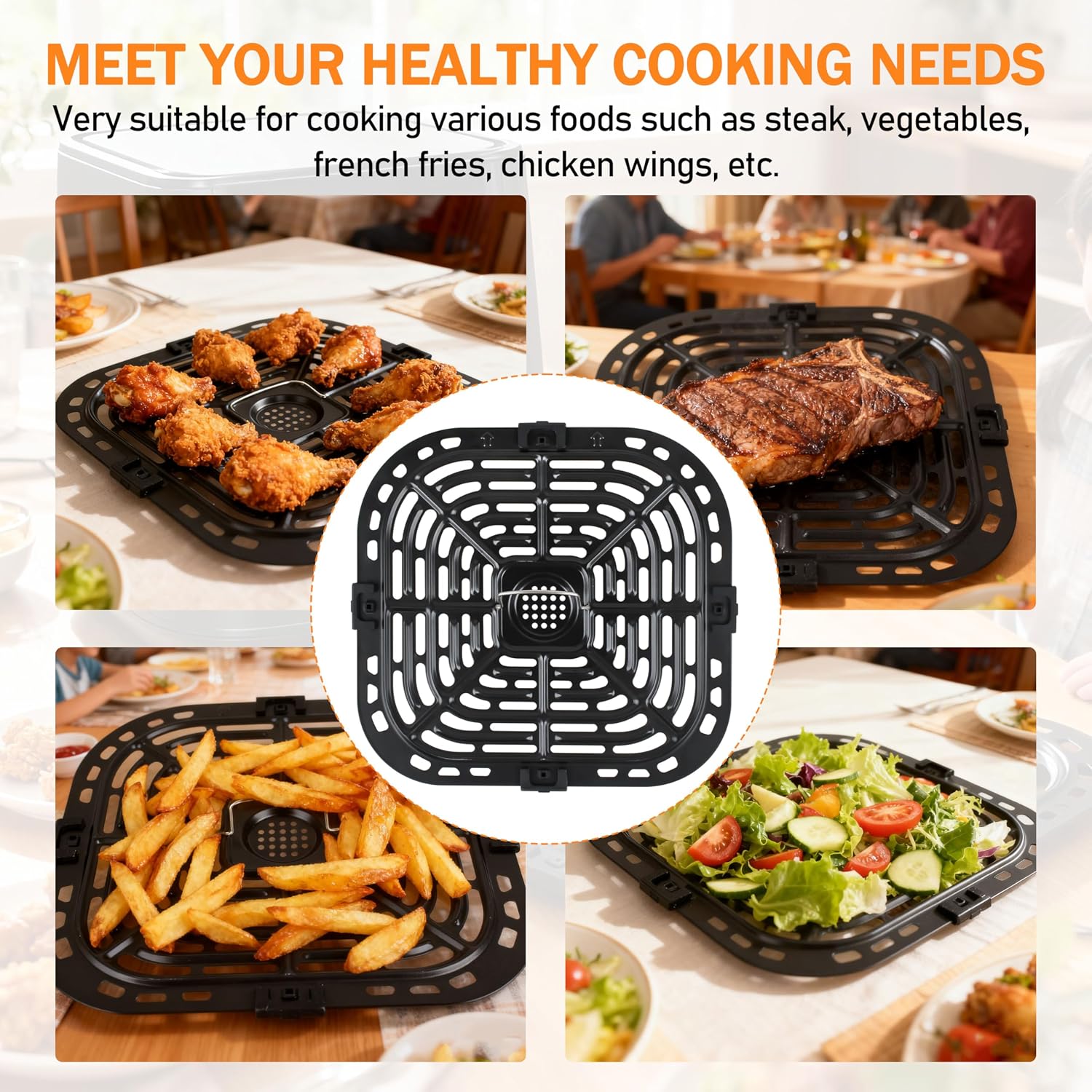 Air Fryer Tray Replacement/Instant Pot Air Fryer Accessories for Instant Pot Vortex 6 in 1 6 QT Gourmia GAF685 GAF735 6 QT