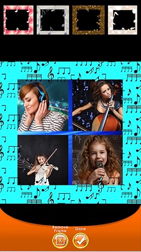 Colagem de notas de música