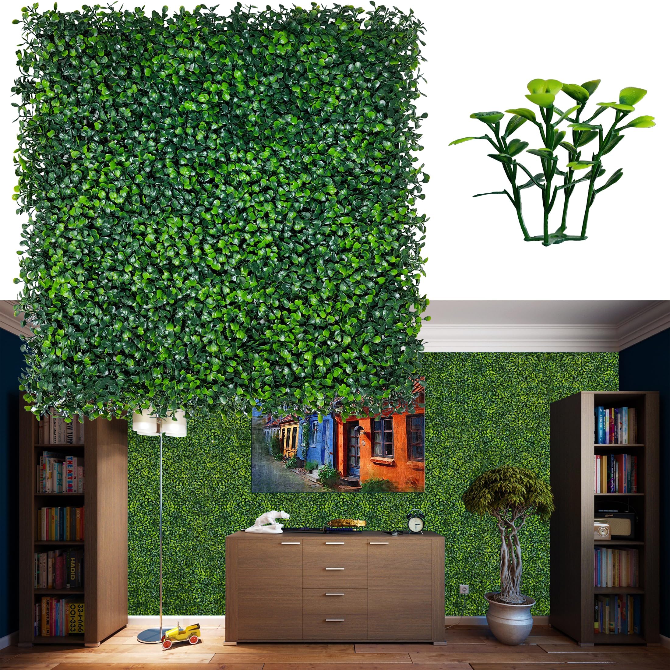 ROCEEI 48 Pcs Grass Wall Panels Boxwood Hedge Wall Panels