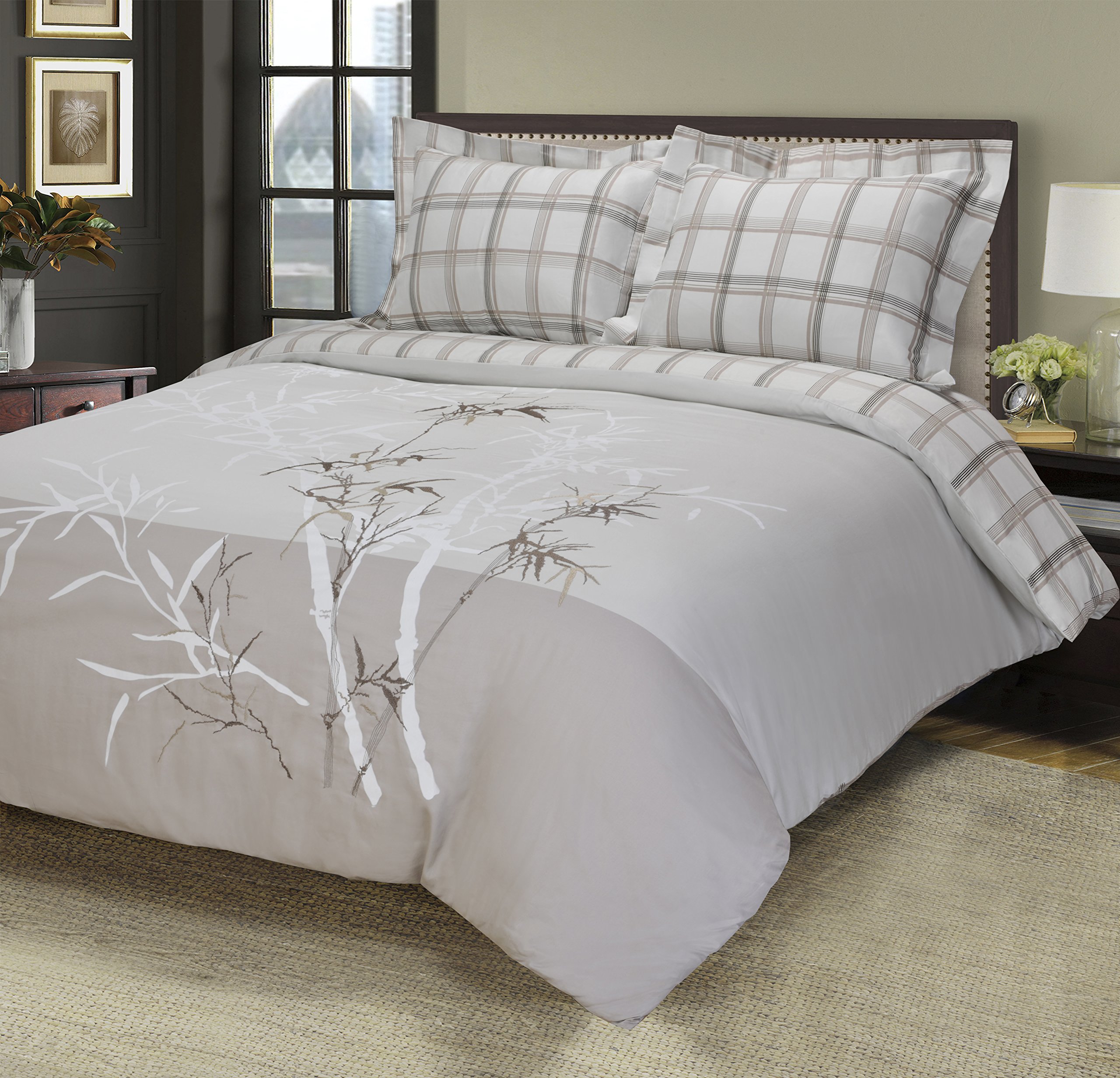Home City, Bed Linen Set, BEIGE - Super-King