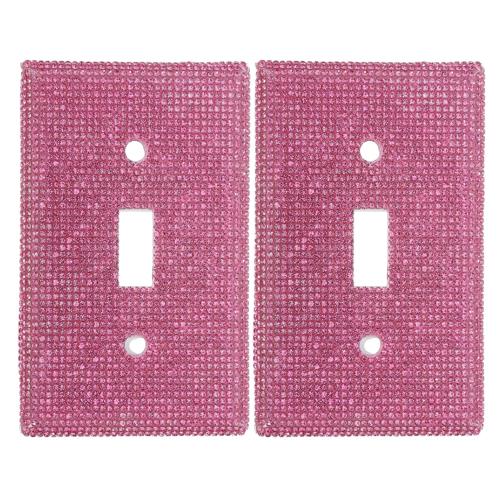 Placa de interruptor de luz decorativa cubiertas de pared rosa modernas Yardenfun 2 uds