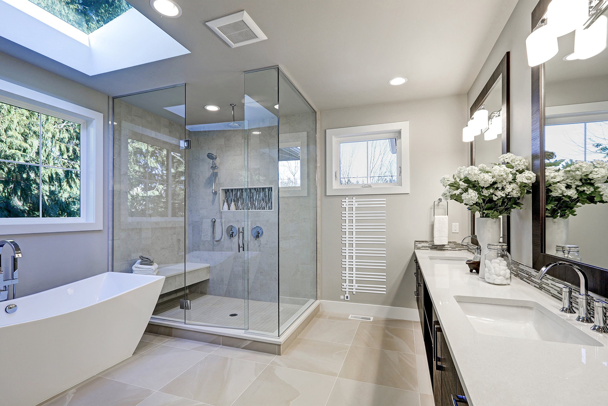 anapont Radiador eléctrico de baño de diseño – negro – Función temporizador – Toallero – Calefacción de baño eléctrico – Fabricado en Alemania (KTX2, 1300 h x 600b)
