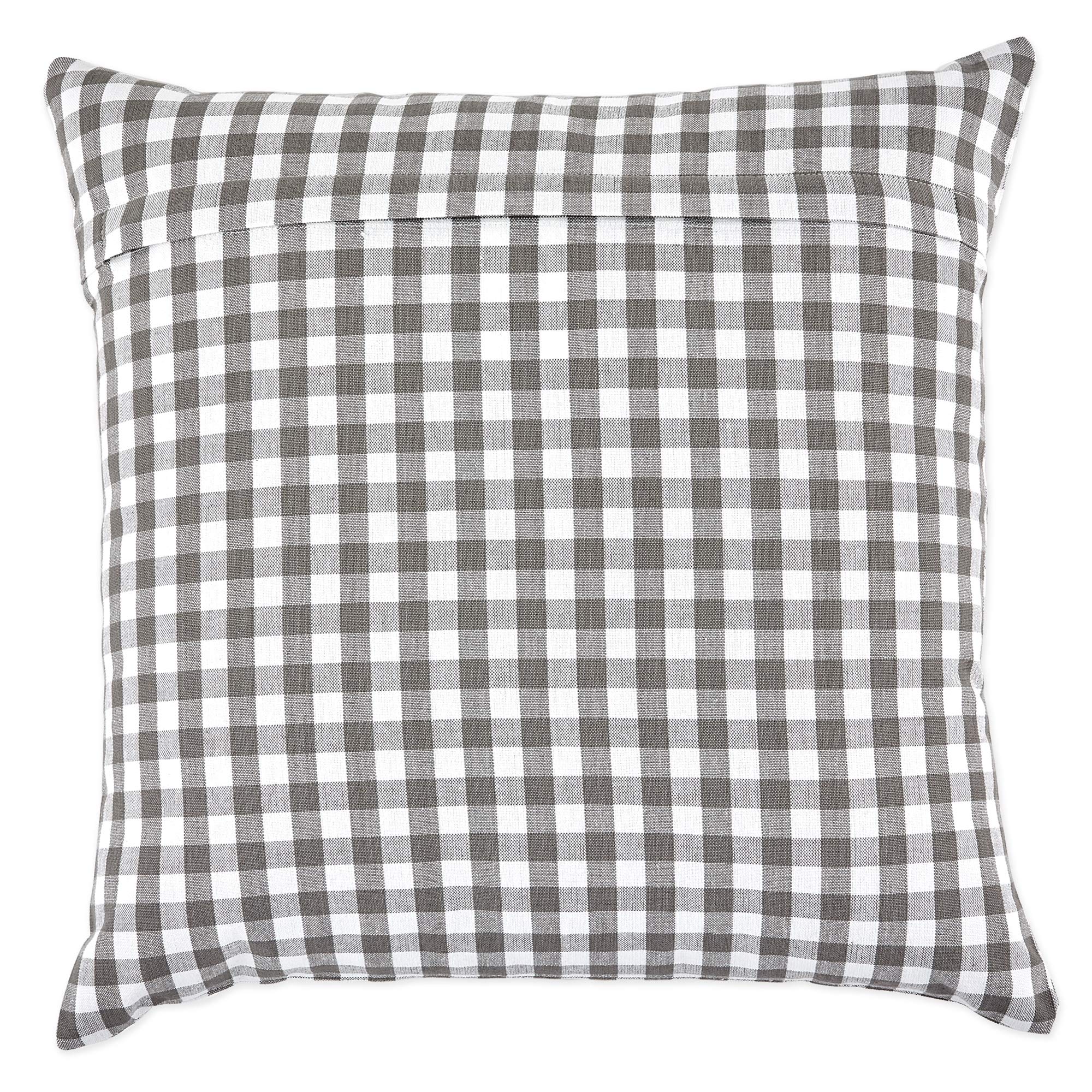 DII Pillow Cover, Fabric, Gray/White, Square_18_inches, 46 x 46 cm (Pack of 4) - Image 3