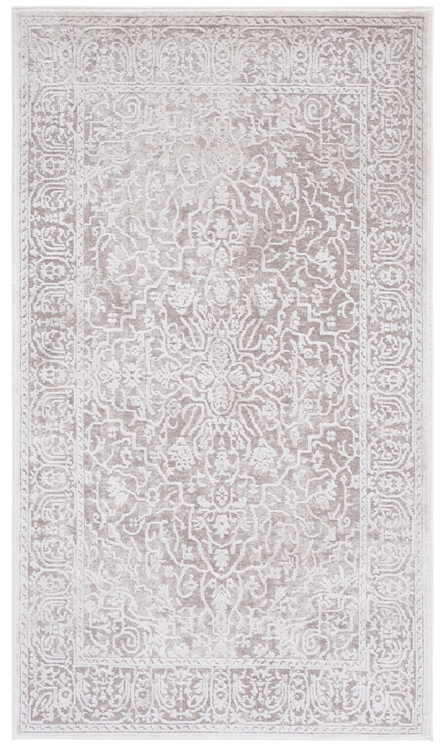SAFAVIEH Reflection Collection Accent Rug - 2'3" x 4', Beige & Cream, Non-Shedding & Easy Cleaning, Ideal for Entryway, Living Room, Bedroom (RFT670A)