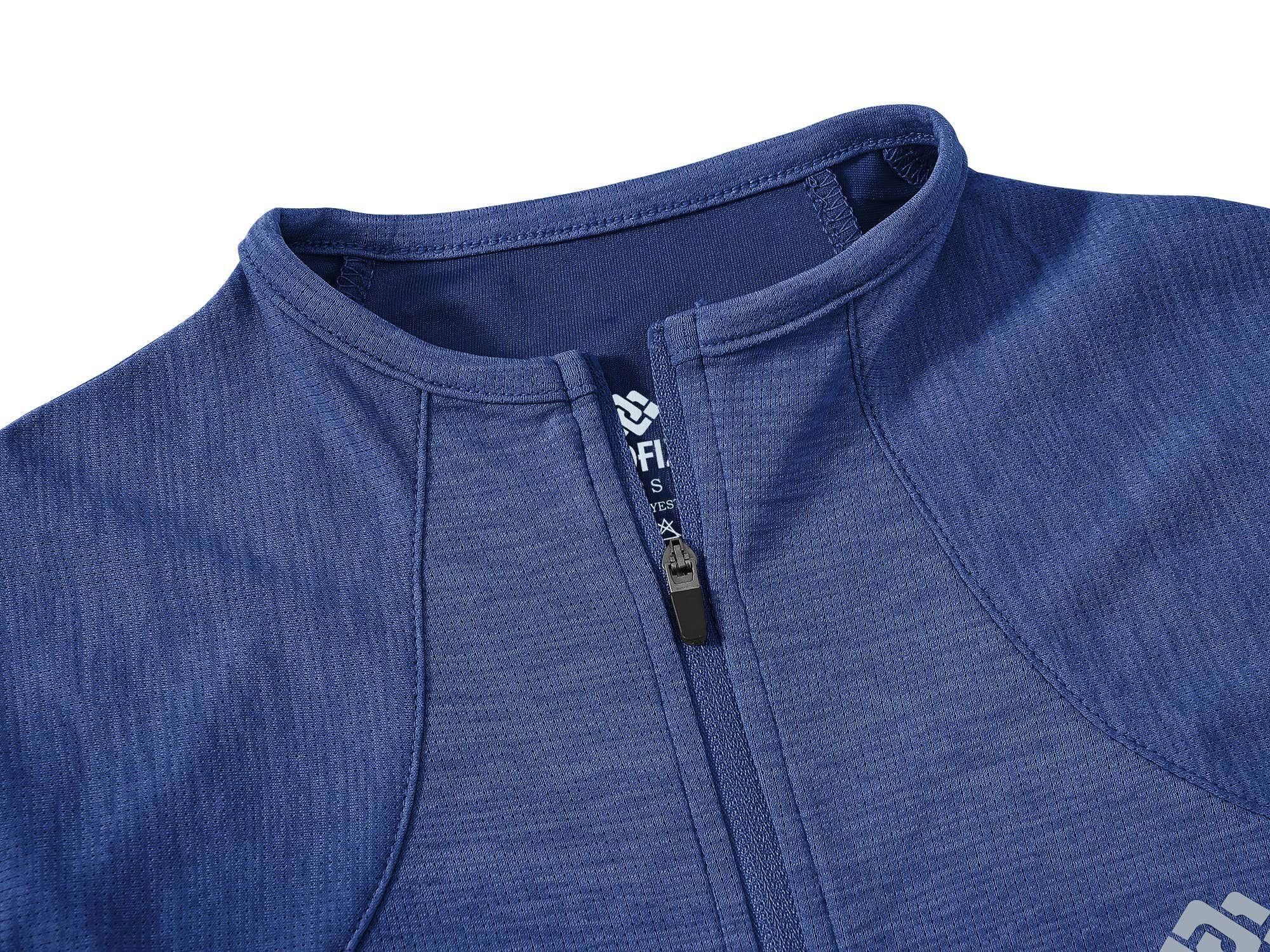 MoFiz Giacca Sportiva Donna Leggera Felpa da Corsa a Manica Lunga Zip Intera Top senza Cappuccio con Tasche