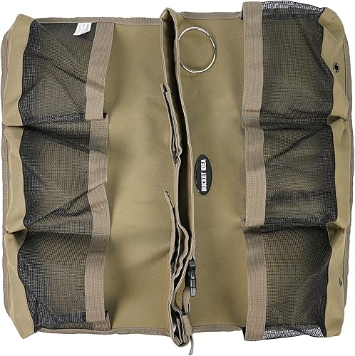 Miniatura 25 de MELOTOUGH Cubo organizador de herramientas de lavado de coches para herramientas de jardín, apto para cubo de 3.5 a 5 galones (rojo)