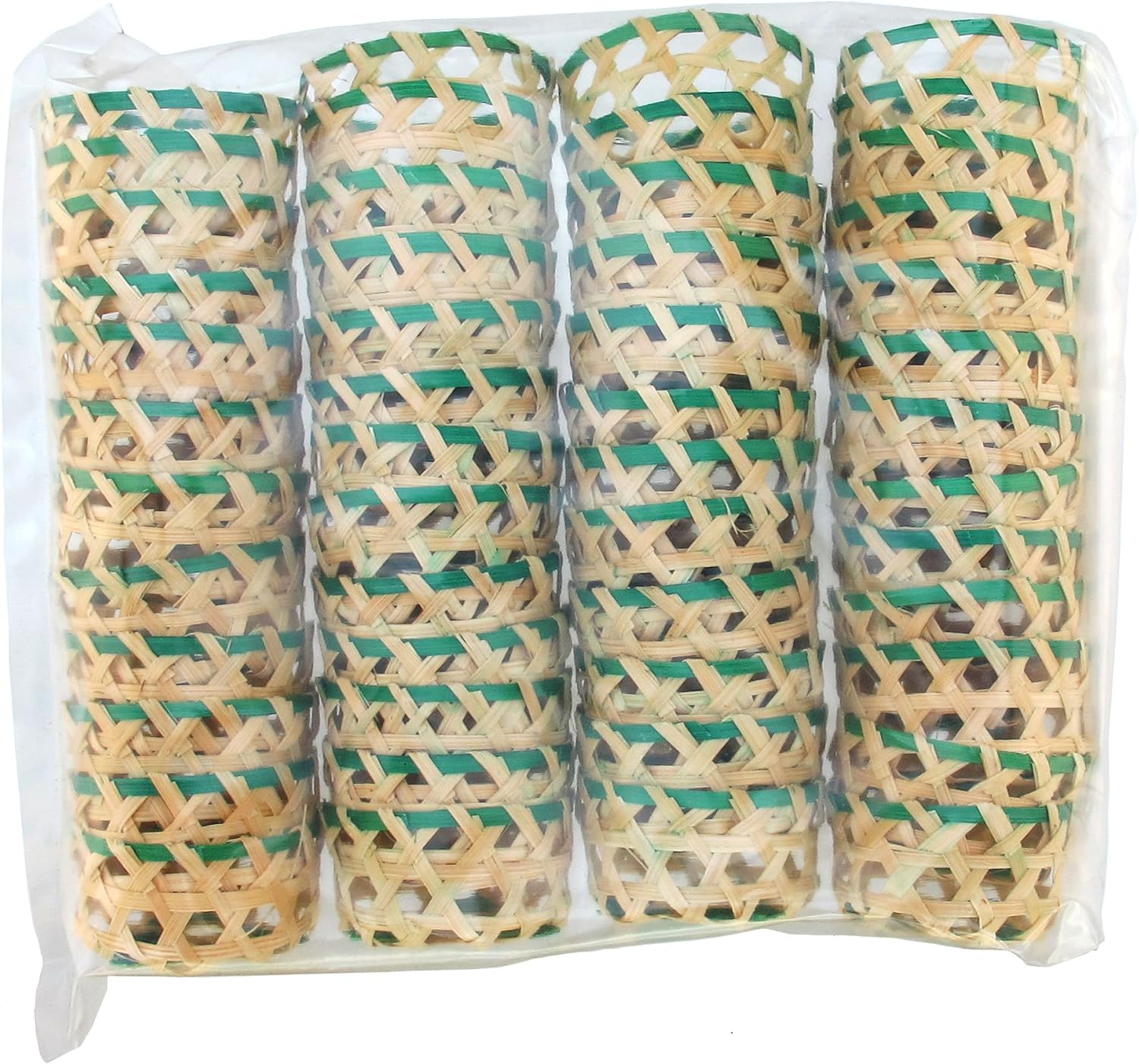 BambooMN Brand - 2" Mini Bamboo Woven Bread Basket - 100 Pieces