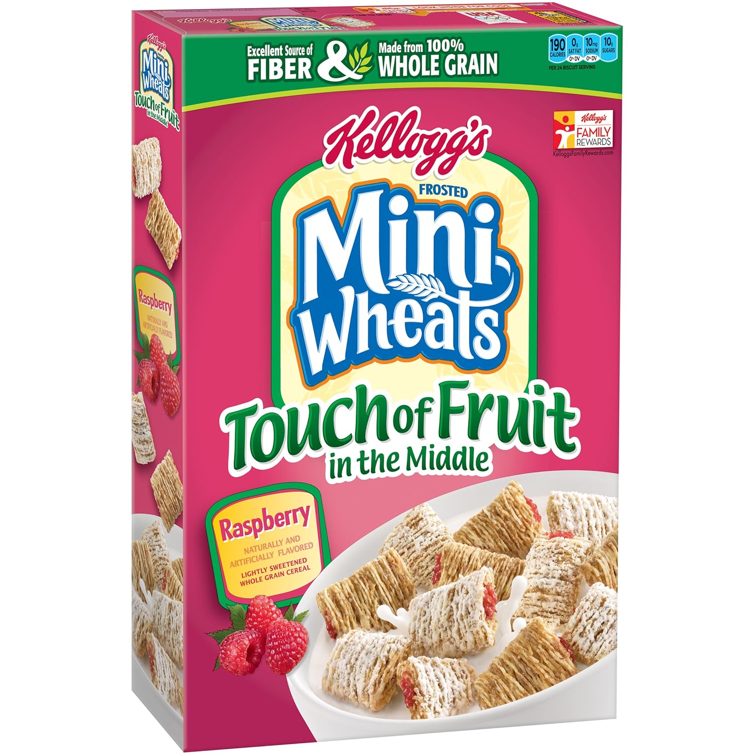 Kellogg's Frosted Mini Wheats Touch of Fruit Raspberry