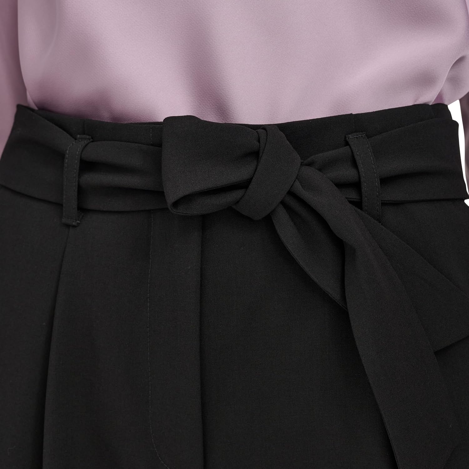 Calvin Klein Womens Straight Leg Belted Tie Waist Pant - Image 6