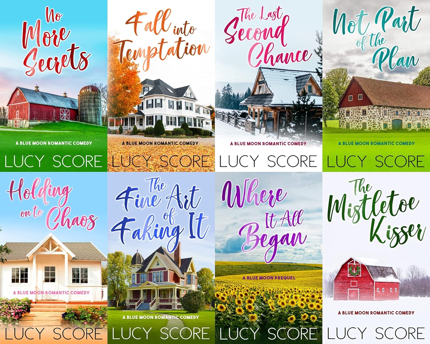 Blue Moon Series 8 Books Collection Set by Lucy Score (No More Secrets