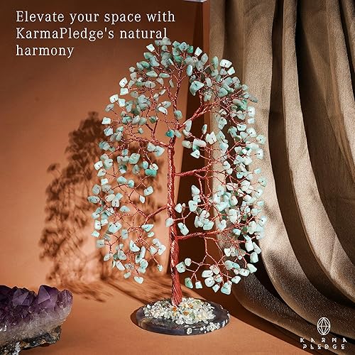 Miniatura 175 de Árbol de la vida de cristal curativo de 7 chakras, árboles bonsái hechos a mano para energía positiva, dinero y buena suerte, árbol para decoración