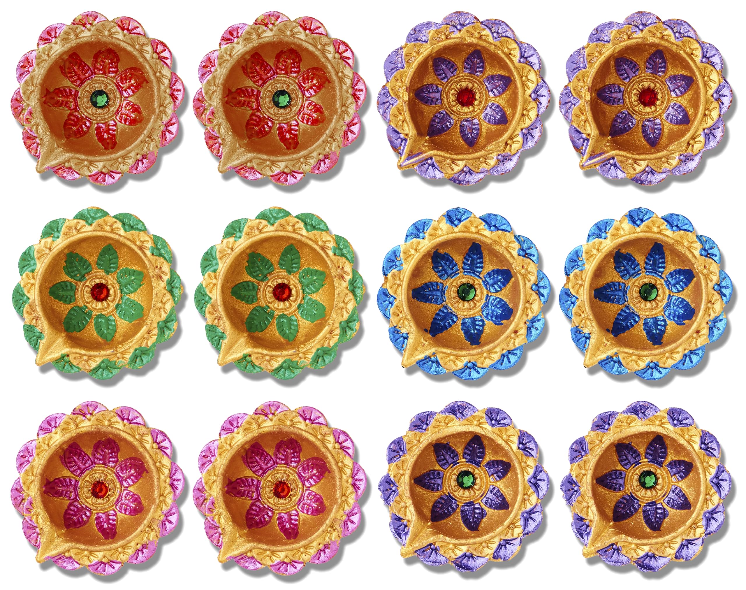 Buy IndoTribe 12Pc Diwali Diyas For Decoration Diwali Decorations For