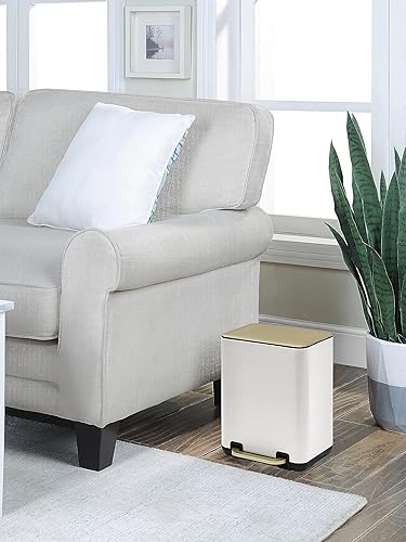 Miniatura 3 de SunnyPoint Cubo de basura pequeño de 6 litros (1.58 galones) con cubos interiores de plástico baño rectangular, oficina, cocina y dormitorio, paso y