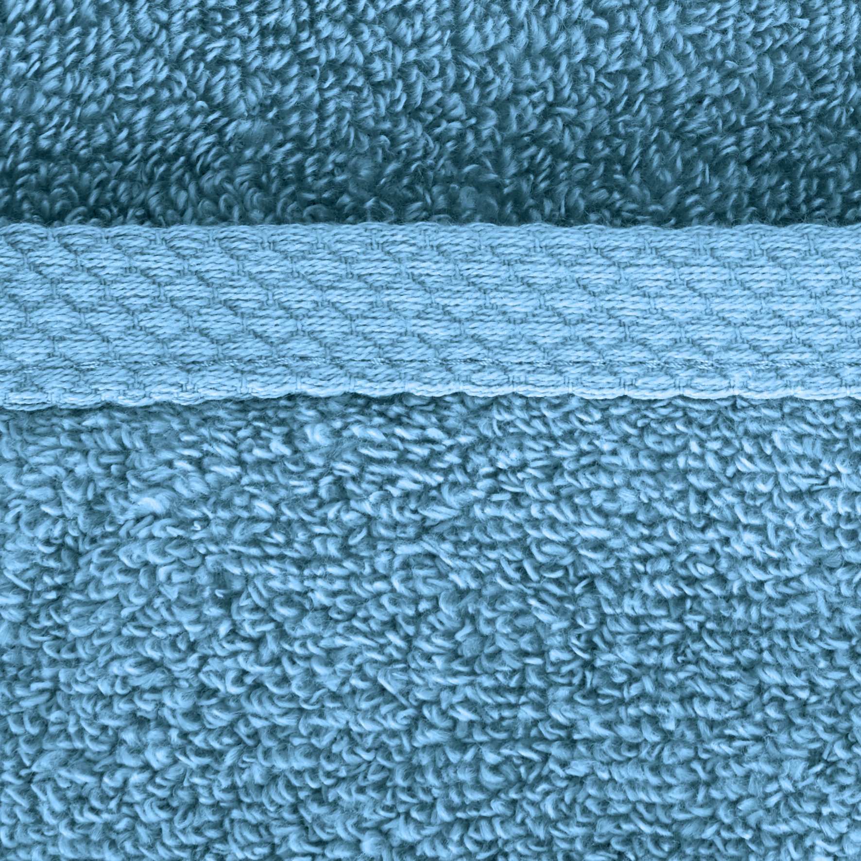 AmazonBasics 100% Cotton Quick-Drying 3-Piece Towel Set - 400 GSM - Lake Blue 1