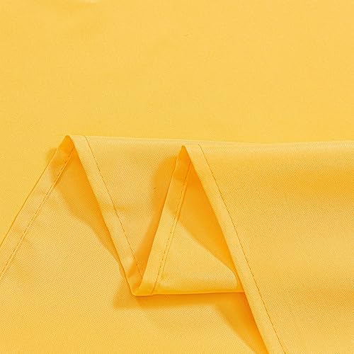 Miniatura 6 de MYSKY HOME Paquete de 2 manteles rectangulares amarillos de 60 x 102 pulgadas para mesa de 6 pies, resistente a las arrugas, lavable, de poliéster,