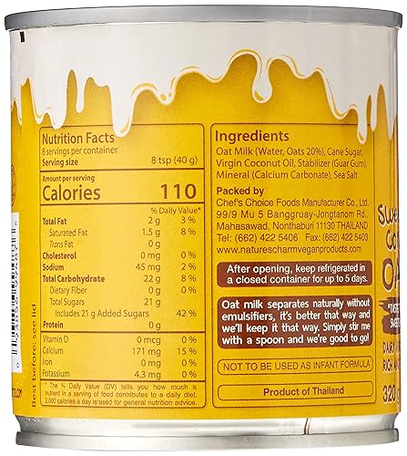 Miniatura 2 de NATURES CHARM Leche de avena condensada endulzada, 11.25 onzas