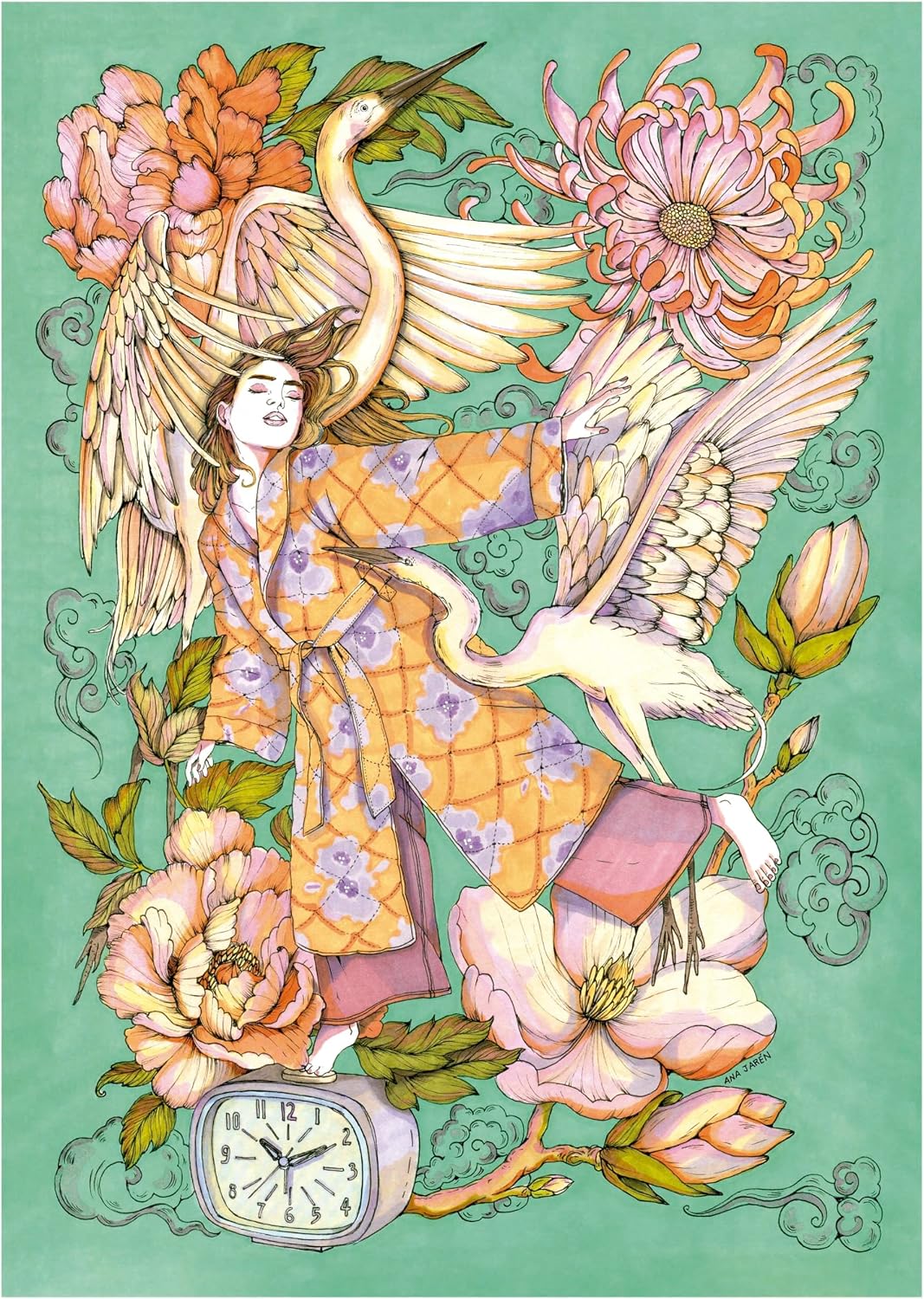 Educa - 1000 Piece Puzzle for Adults | Ana Jarén Awakening. Includes Glue Fix Puzzle. Measurements: 48 x 68 cm. from 14 Years (20249)