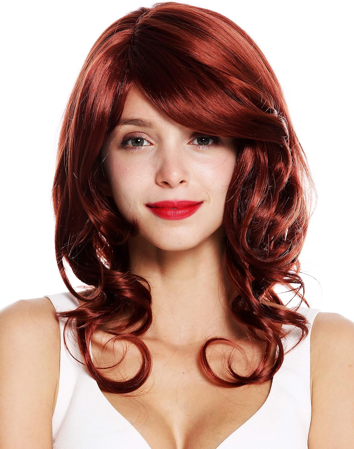 WIG ME UP - VK-44-130 quality women's wig long very voluminous wavy waved parting copper red, Length: approx. 60 cm - Image 3