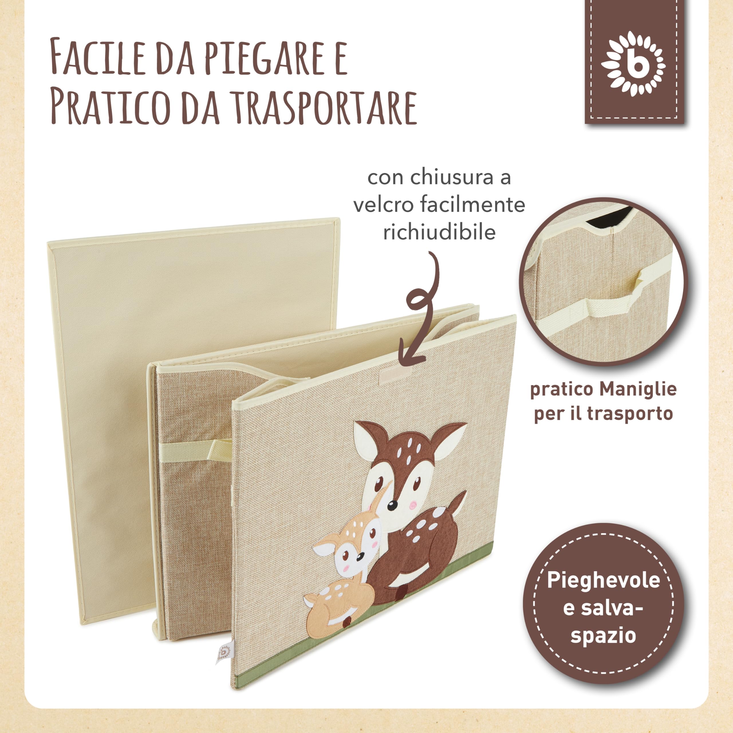BIECO Scatole Porta Giochi | Portagiochi Bambini Contenitori | Baule Cesto Portagiochi