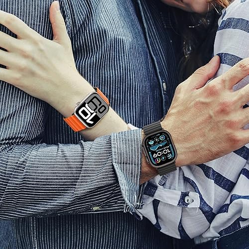 Miniatura 7 de HITZEE Compatible con Apple Watch Band de 1.929 in, 1.772 in, 1.732 in, 1.654 in, 1.654 in, 1.614 in, 1.575 in, 1.496 in, silicona de doble cara