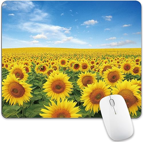 Miniatura 12 de Alfombrilla para mouse de escritorio retro naranja amarillo arco iris linda margarita Groovy Flower alfombrilla de mouse solar floral estética