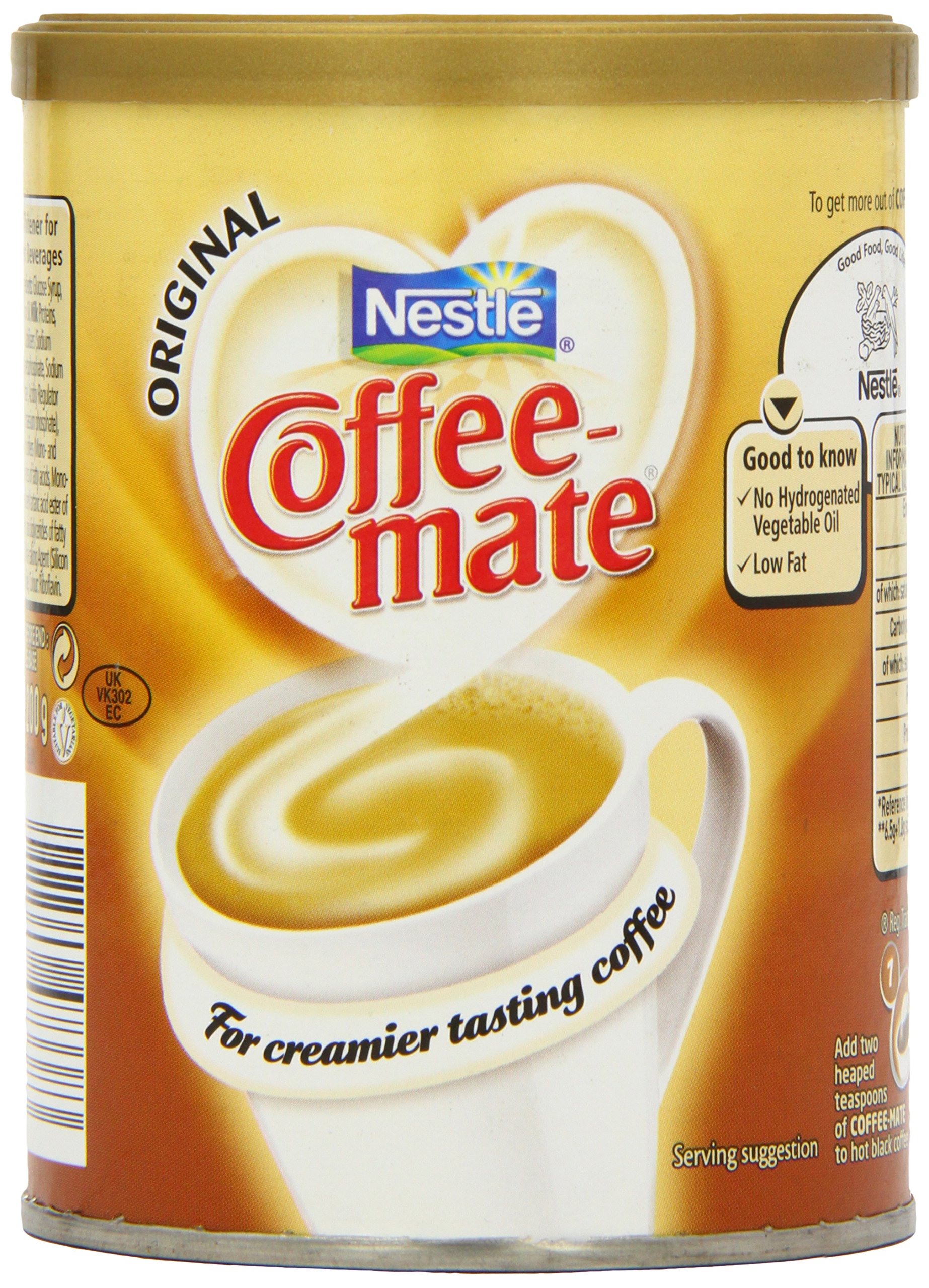 Nestlé Coffee Mate Original 200g, blanchisseur de boissons chaudes pour un café au goût plus crémeux