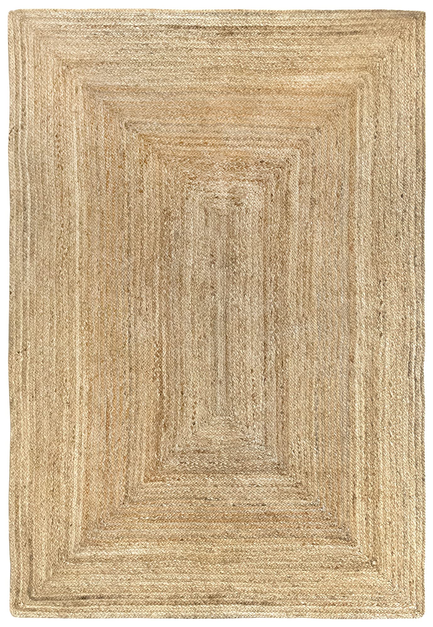 Hamid Alfombra Yute Alhambra Color Natural - Alfombra 100% Fibra de Yute, Trenzado a Mano, Alfombras de Salón, Comedor, Dormitorio, Pasillos, Color Natural (120x170cm)