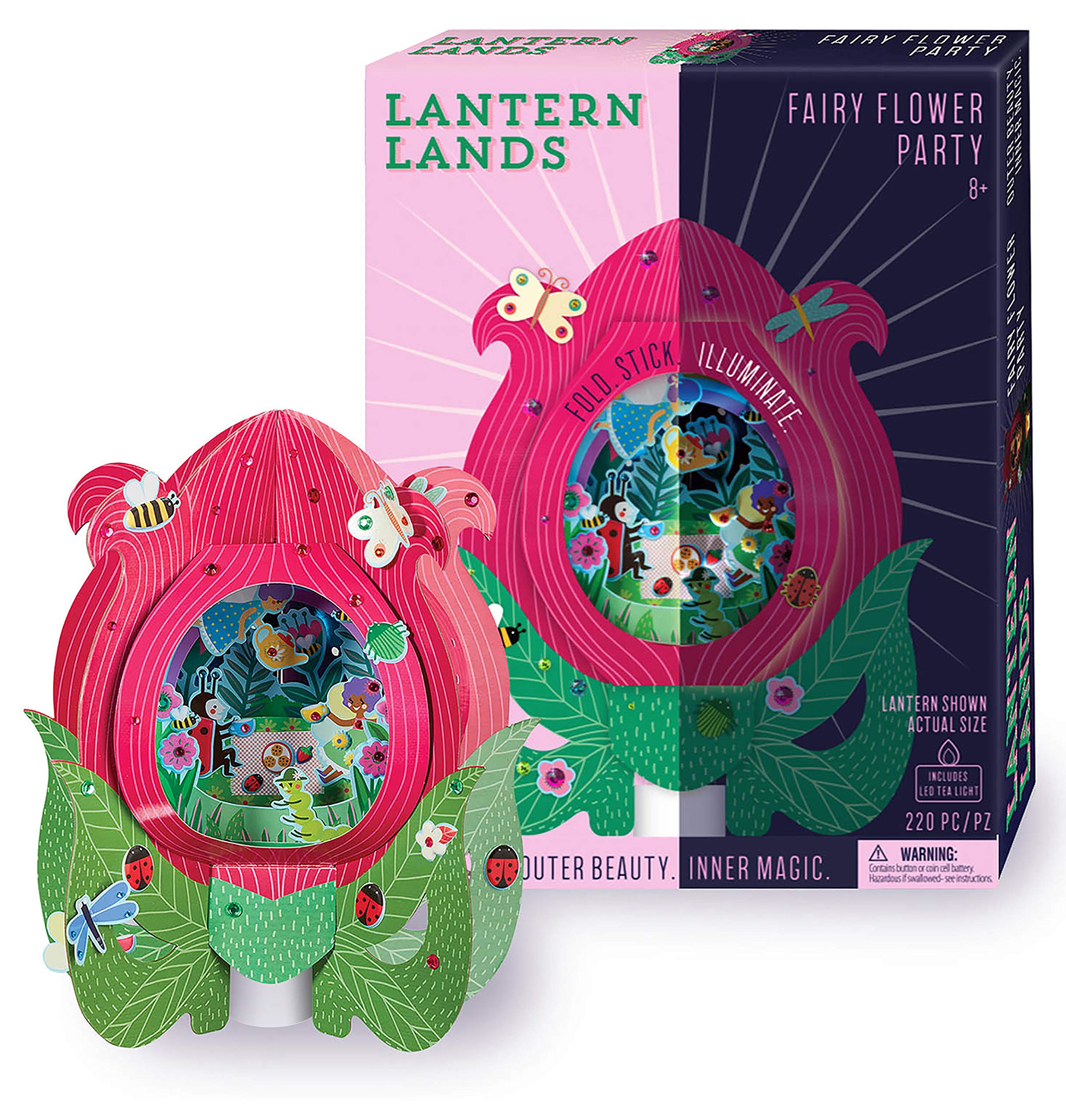 Buy Bright Stripes DIY Lantern Lands Fairy Flower Party 3D Paper