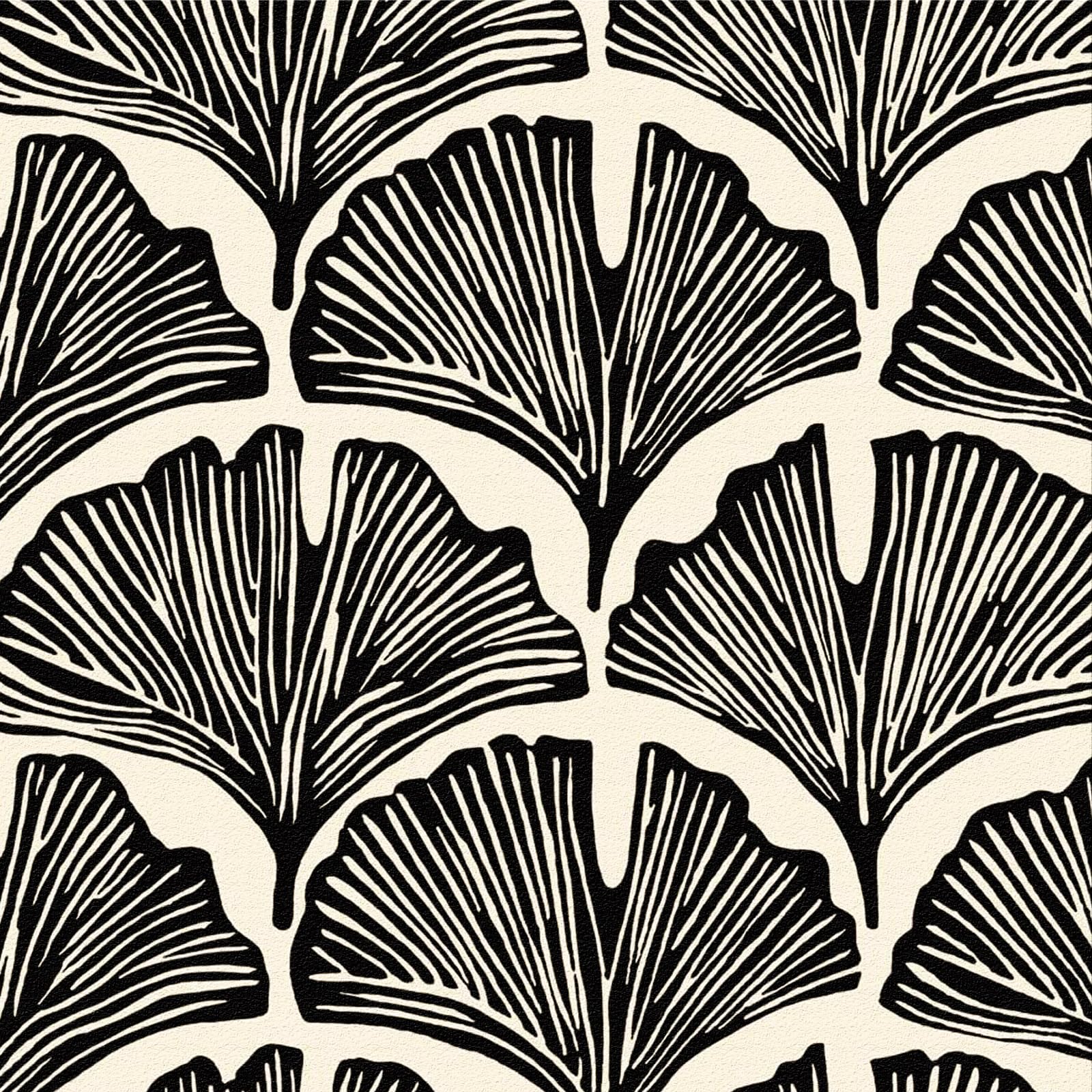 LZH-LP Self Adhesive Wallpaper, Boho Zebra Leaf Peel and Stick Contact Paper, 44x300CM Black White Feather Palm Pattern Removable Wallpaper Decorative Film for Wall Decal — image 1