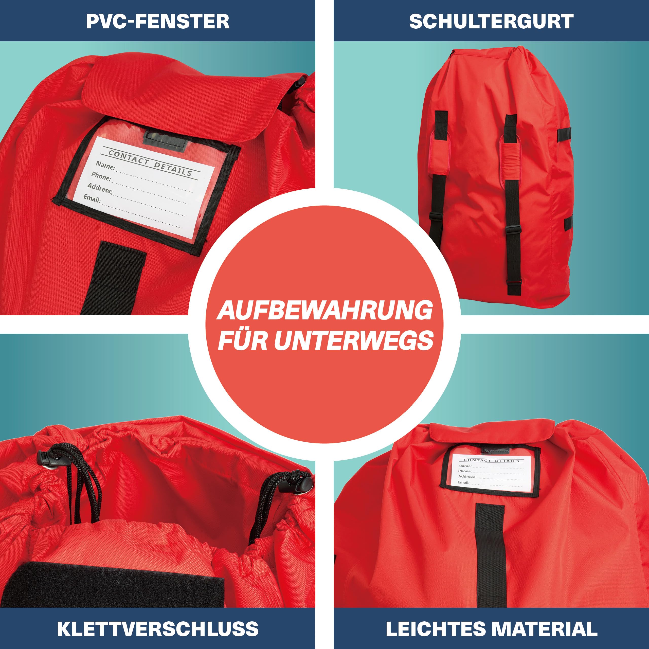 Bramble – XL-Kinderwagentasche fürs Flugzeug – Extra große Kinderwagentasche für Flugreisen – Wasserabweisende Doppel-Kinderwagen-Abdeckung für die Gate-Kontrolle (Rot)