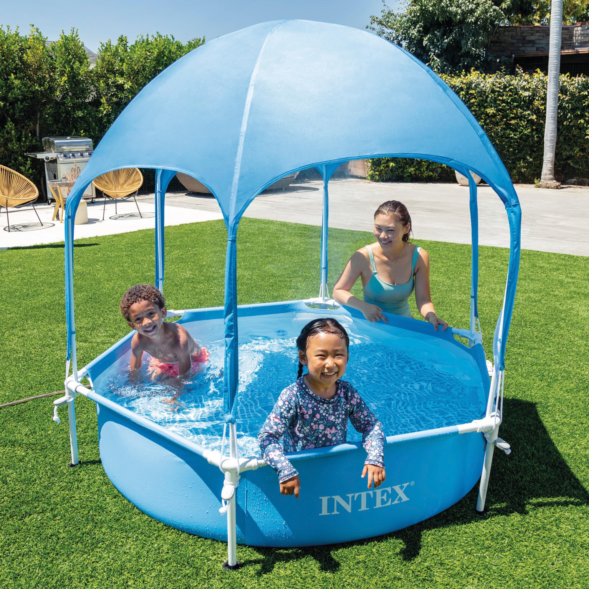 Intex Piscine avec Cadre en métal de 1,83 m x 38 cm - Taille d'installation : 1,83 m x 38 cm (28209NP)