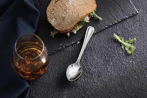 Miniatura 8 de New Star Foodservice 58147 Slimline Pattern, acero inoxidable 18/0, cucharadita, 6 pulgadas, juego de 12