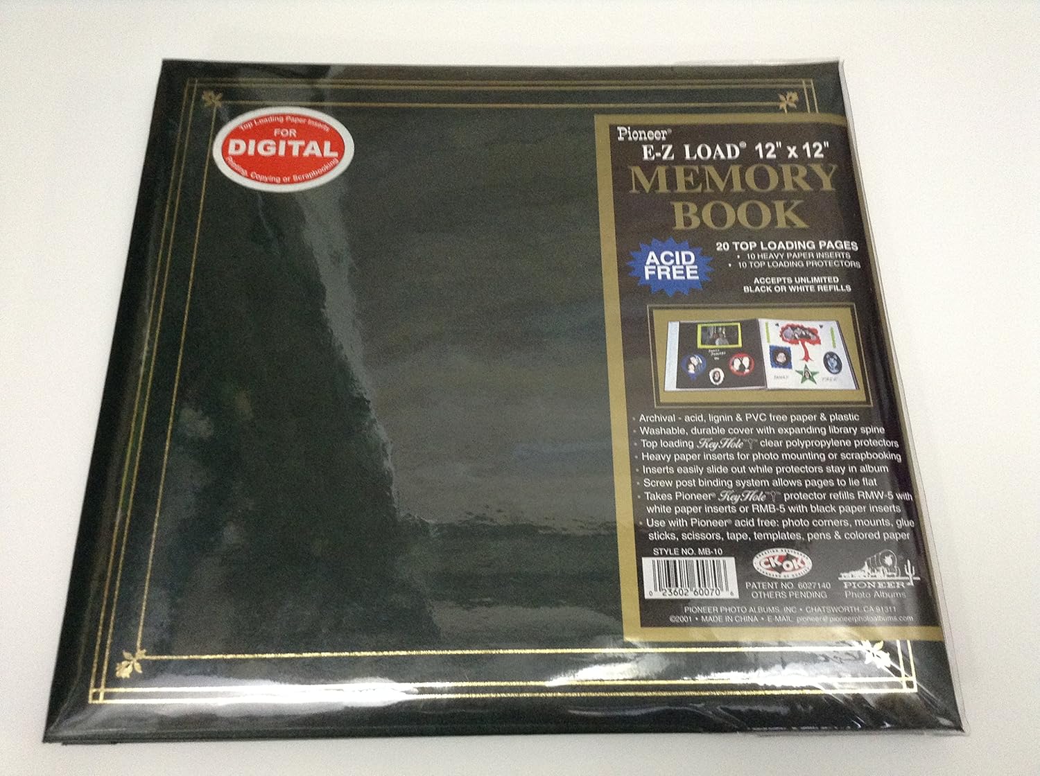 Pioneer Photo Albums Mb10 Ez-Load Deluxe Memory Book, 12" X 12"