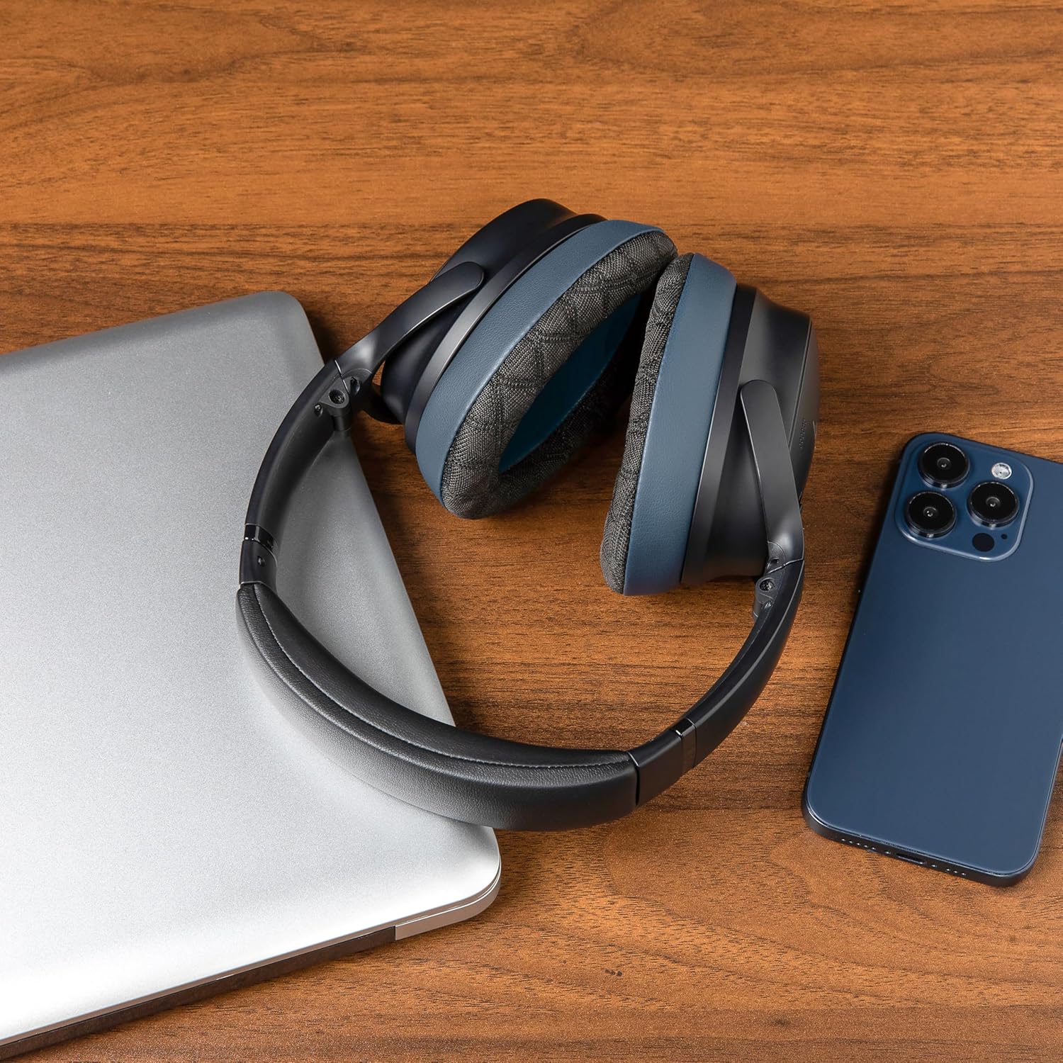 WC Freeze V2 QC45 – Cooling Gel Earpads Compatible with Bose QuietComfort 45, QuietComfort SE & QC Wireless (2023) by Wicked Cushions | Freeze V2 Cooling Fabric, Extreme Comfort | Midnight Blue
