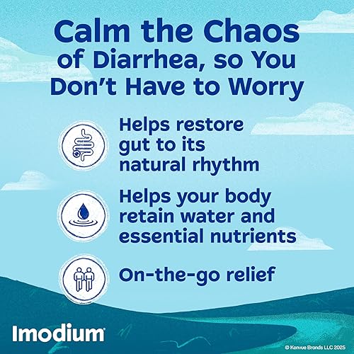 Miniatura 2 de Imodium Cápsulas blandas para aliviar la diarrea A-D con loperamida HCl, medicamento antidiarreico para ayudar a controlar los síntomas de la