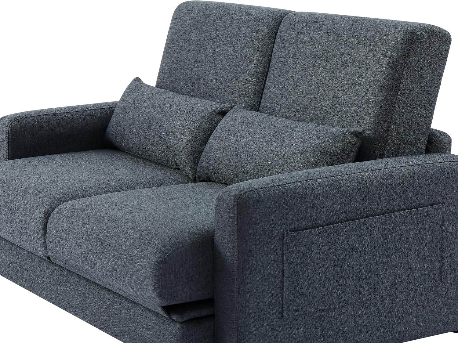 2 Seater Sofa ソファ 2人掛け 収納付き ファブリック 両側に 2 Seater Sofa ソファ 2人掛け 収納付き ファブリック 両側に
