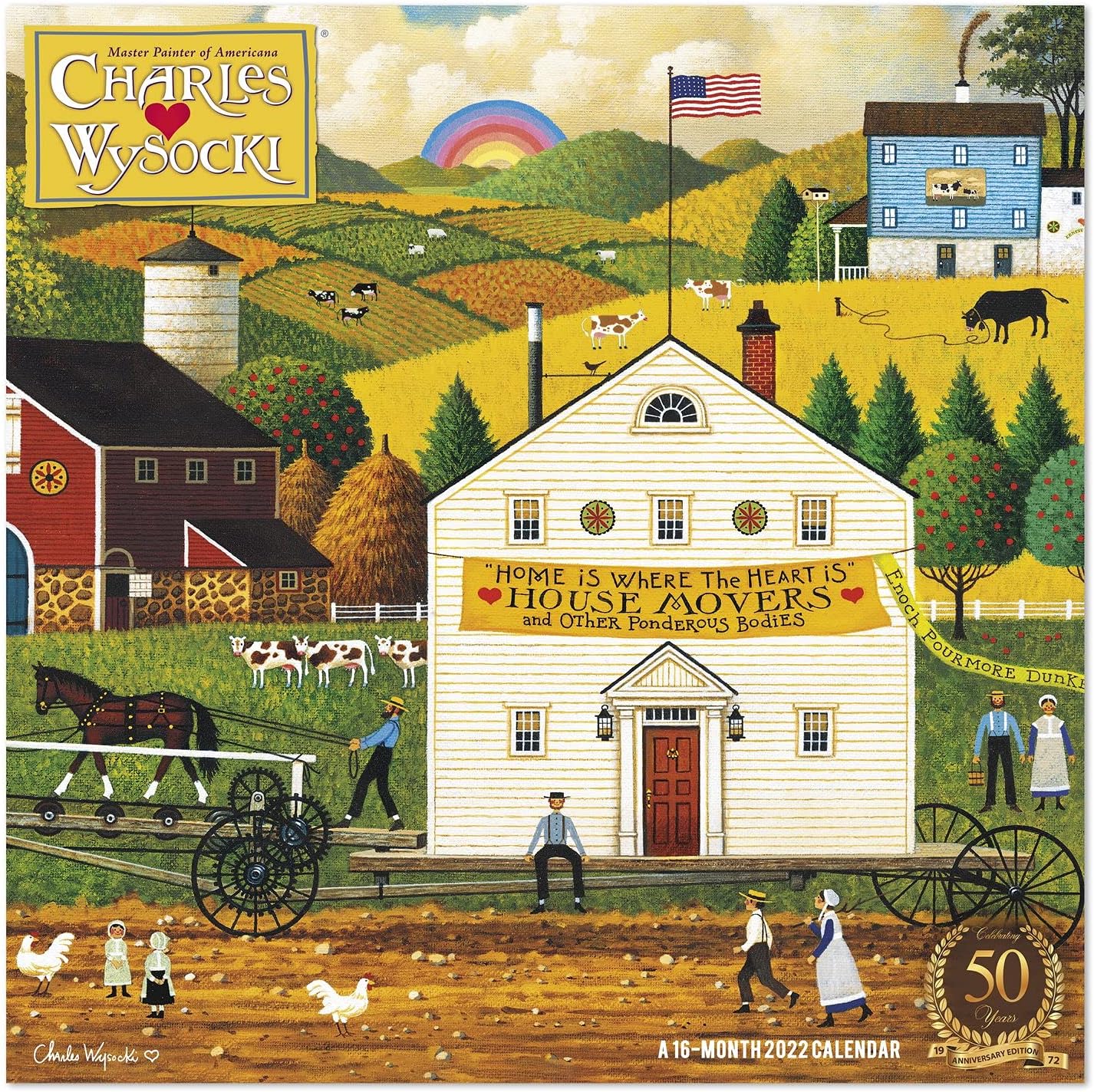 2022 Charles Wysocki Wall Calendar, 12" x 12", Monthly (DDD87628