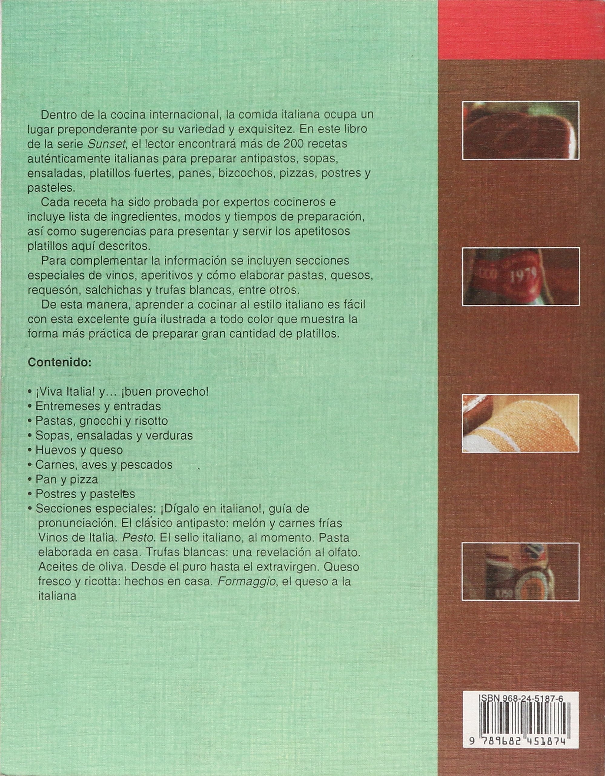 Cocina Italiana (Colleccion "Sunset-Trillas)