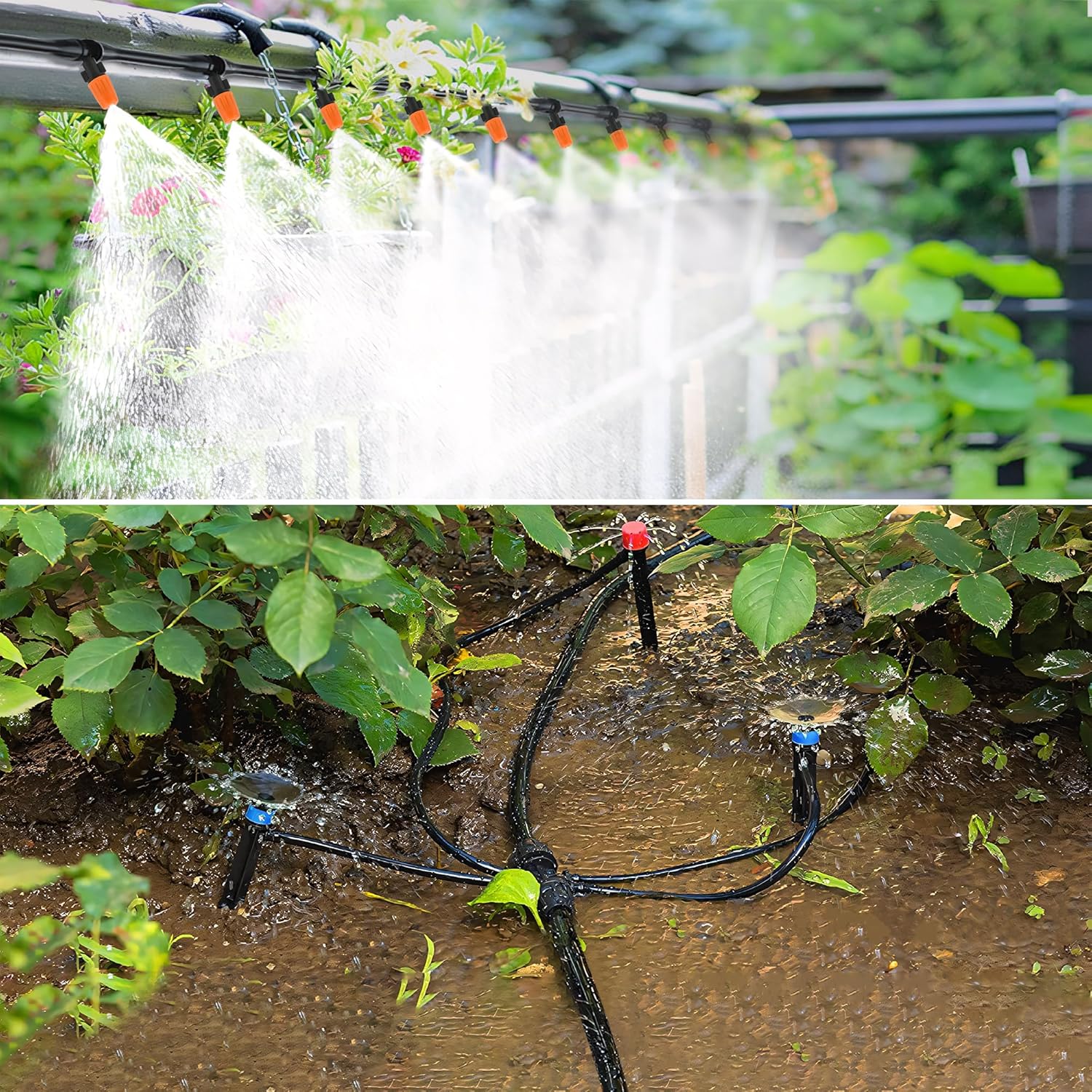 232FT(en) TATA Drip Irrigation System Automatic Garden Irrigation System Kit - Smart Drip & Sprinkler Watering System for Lawns, Flower, Vegetable Gardens -Water-Efficient Quick-Connect Fittings