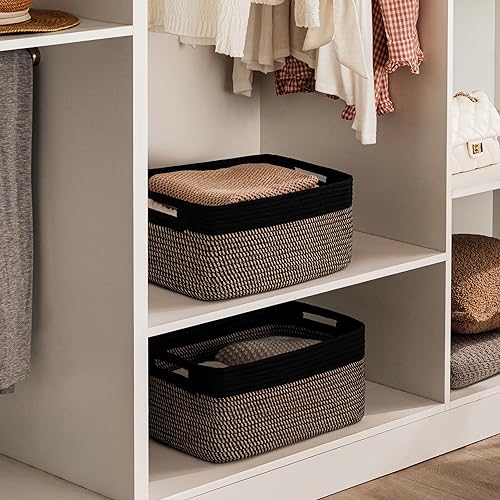 Miniatura 105 de UBBCARE Paquete de 2 canastas pequeñas, canastas de almacenamiento tejidas para organización, canasta de regalo pequeña, canasta de juguetes