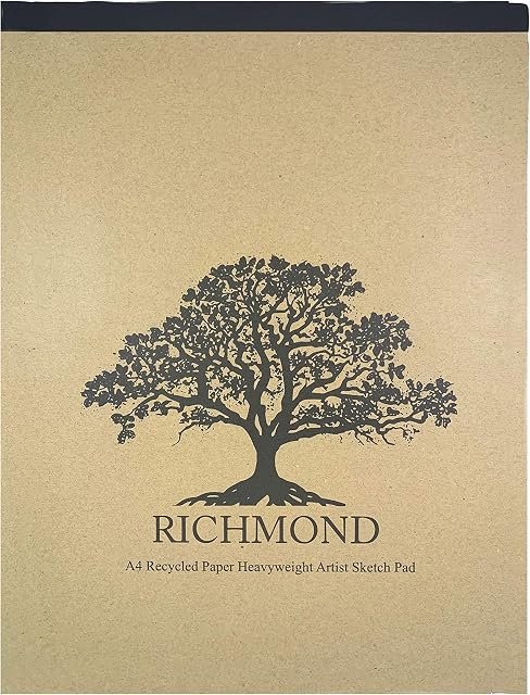 Richmond 100% Recycled A4 250gsm 30 Pages (15 Leaves) Watercolour Paper Sketch Book