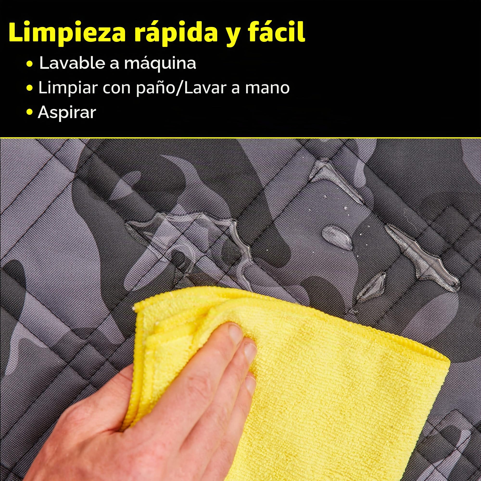 Meadowlark Funda de Asiento de Coche para Perro, Extra Resistente, Extra Acolchada, Antideslizante, Protector de Asiento Trasero Resistente al Agua para Coches, Camiones y SUV (60 Pulgadas de Ancho x