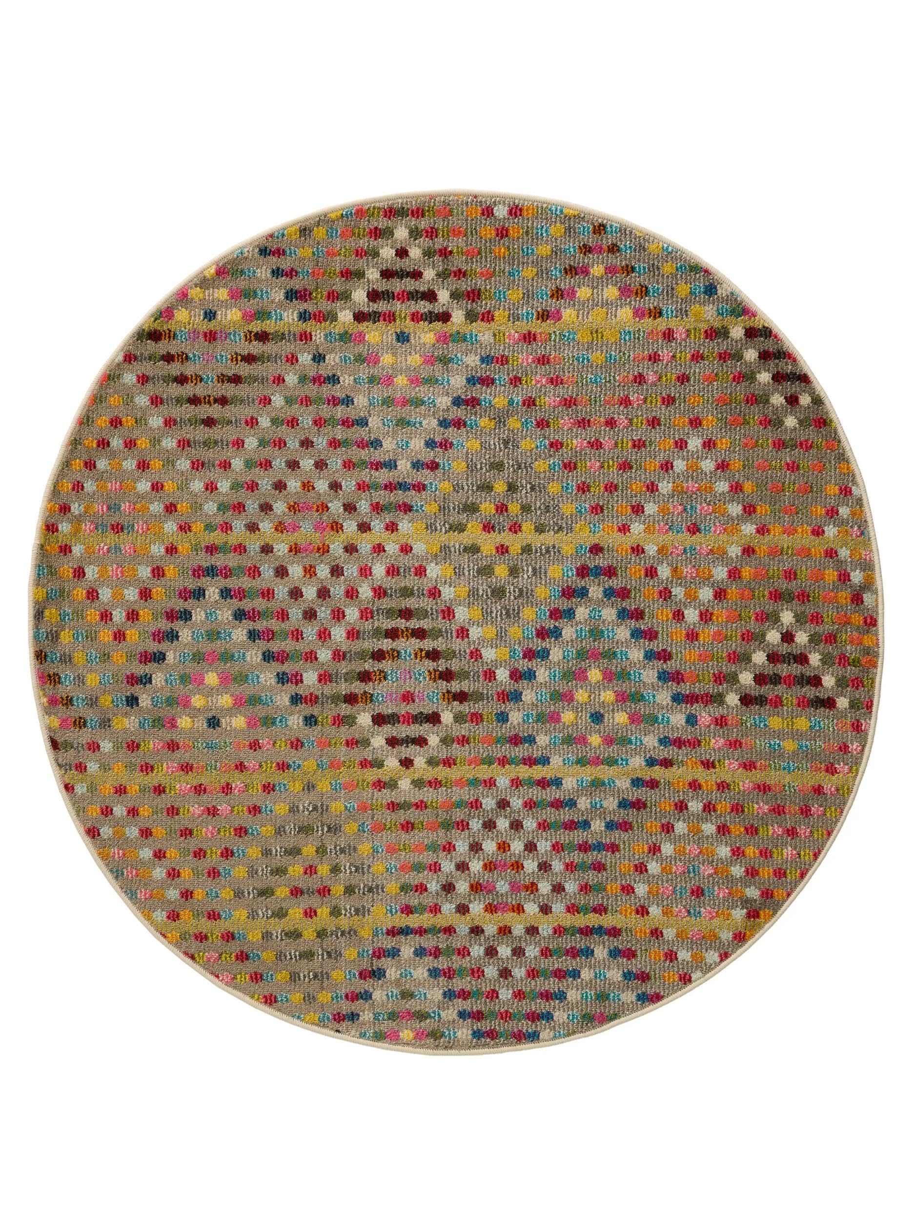benuta Nest Vintage Teppich Casa - Mehrfarbig 120 cm rund - Teppich für Wohnzimmer, Schlafzimmer und Flur - Pflegeleicht - Fußbodenheizung Geeignet