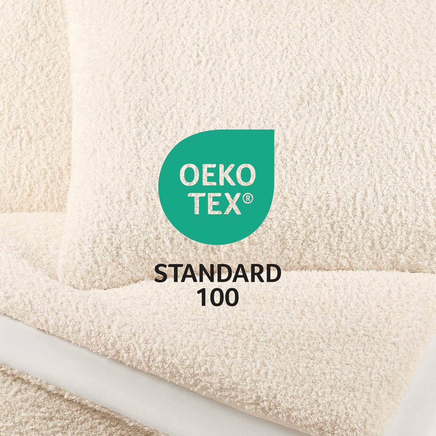 Vellux Cloud Queen 3-Piece Comforter Set - Solid Textured Plush - Ultra Soft & Cozy - Fluffy & Light Weight - Down Alternative - Bedding for All-Season Comfort (90 x 94 Inches, Cream)