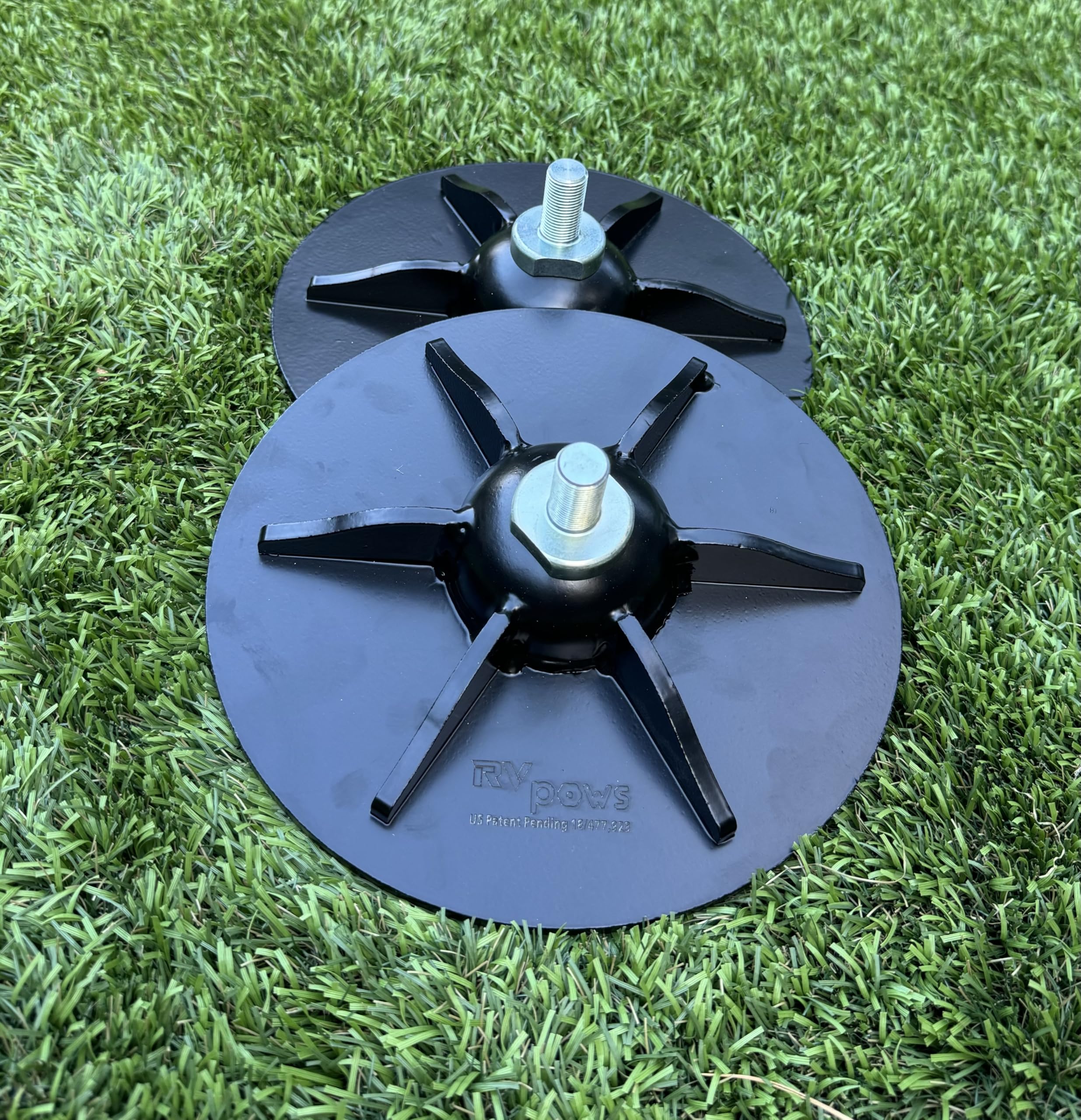 RVpaws RV Landing Gear Jack Foot Pad Juego de 2-9 pulgadas para sistemas de nivelación Lippert Level Up y Lippert Titan