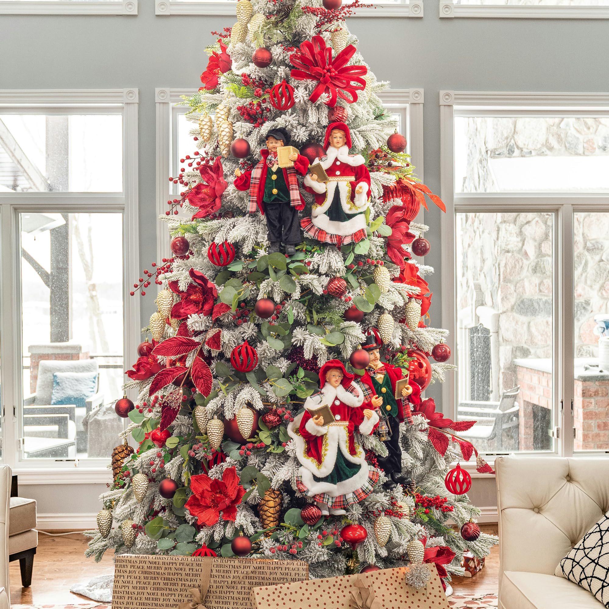KI Store 4 Stuck 45cm chor Figuren Weihnachten deko für Christbaumschmuck für Weihnachts Dekoration