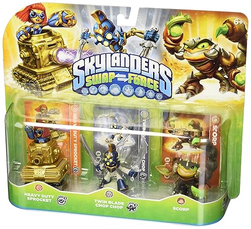 Skylanders SWAP Force Triple Character Pack Scorp, Twin Blade Chop Chop, Heavy Duty Sprocket