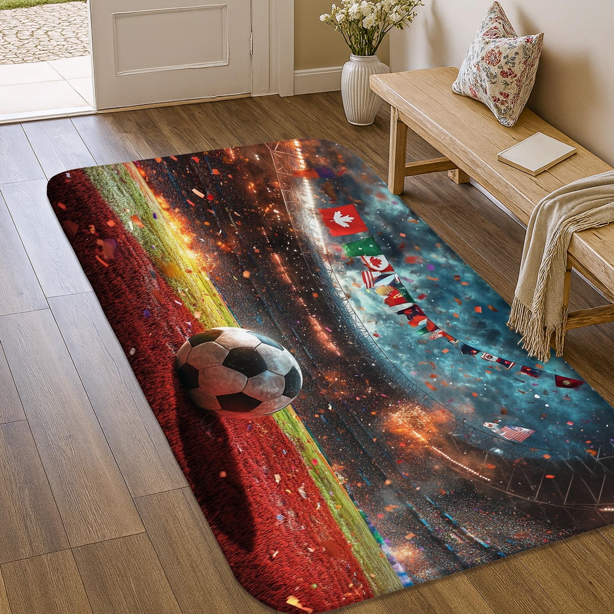 Tapis de football déco pour vos soirées de match dans le salon et la cuisine
