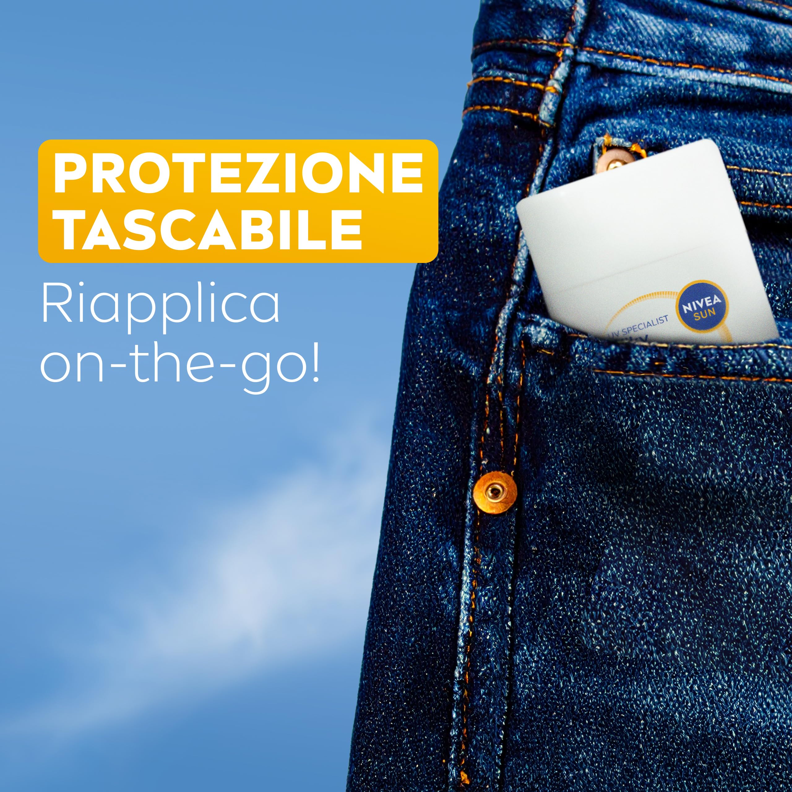 NIVEA SUN UV Viso Specialist Stick UV Effetto Seta SPF 50+ 15 g, Stick solare 50 viso per un'applicazione on-the-go, Protezione solare viso ultra-leggera e invisibile, Skincare coreana senza profumo