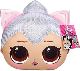 LOL Surprise 572503E7C Pillow-Kitty Queen Coussin en Peluche Douce avec Personnage LOL Aspect Chat